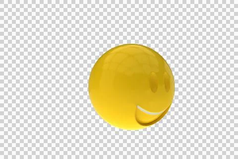 Three dimensional image of happy smiley face Stock Photos