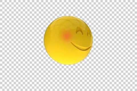 Three dimensional image of happy smiley face Stock Photos