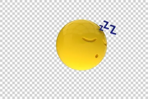 Three dimensional image of resting smiley face Stock Photos