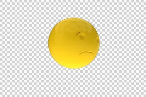 Three dimensional image of sad smiley face Stock Illustration