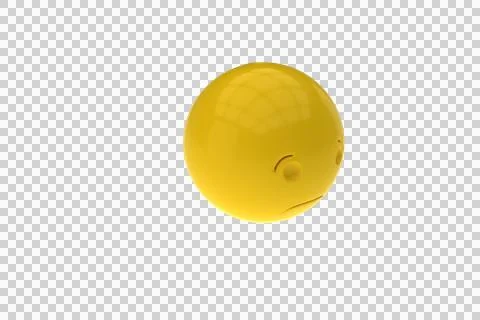 Three dimensional image of sad smiley face Stock Illustration