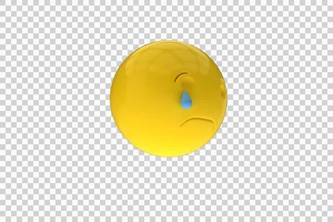 Three dimensional image of sad smiley Stock Photos