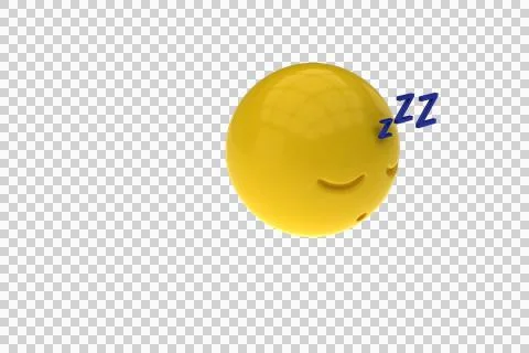 Three dimensional image of sleeping smiley Stock Photos