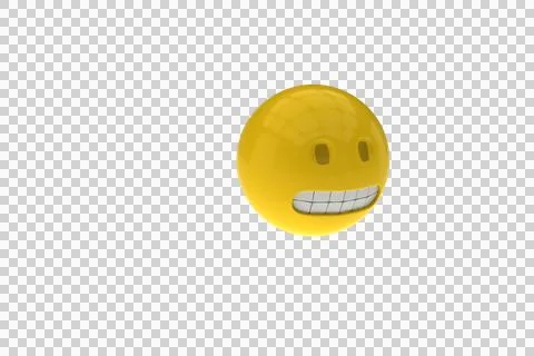 Three dimensional image of smiley clenching teeth Illustrazione stock