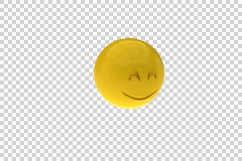 Three dimensional image of smiling smiley face Stock Illustration