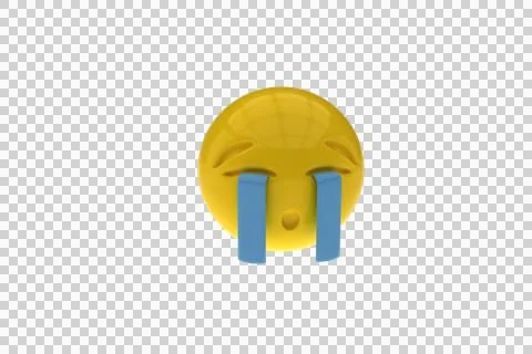 Three dimensional image of tearful smiley face Stock Photos