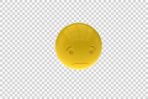 Three dimensional image of tensed ecoticon Stock Photos