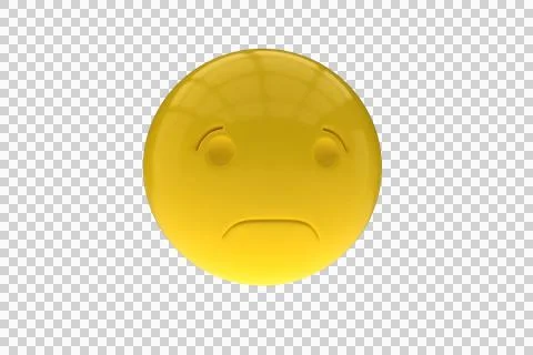 Three dimensional image of tensed smiley face Stock Illustration