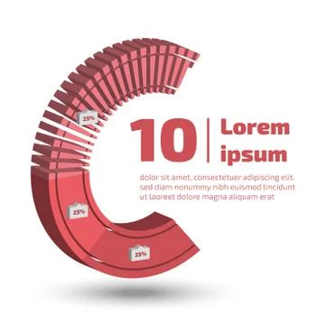 Three dimensional Infographics elements in vector Stock Illustration