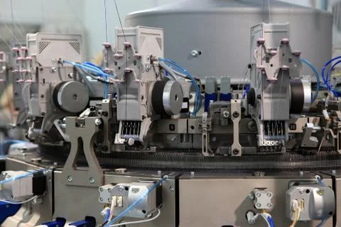 Three dimensional knitting machine Stock Photos