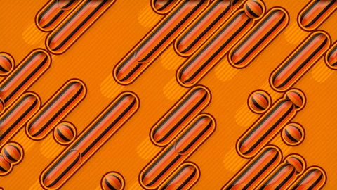 Three dimensional lines and dots with a trendy gradient 3d render loop animation Stock Footage 182101509