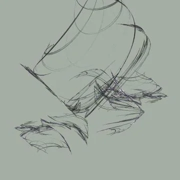 Three-dimensional lines on a gray background Stock Photos