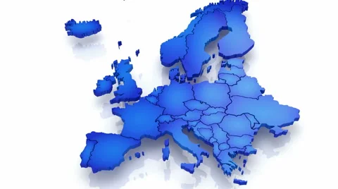 Three-dimensional map of England. Stock Footage 48742543