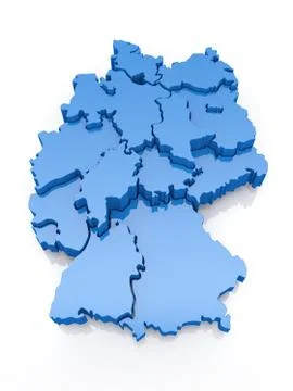 Three-dimensional map of germany Stock-Illustration
