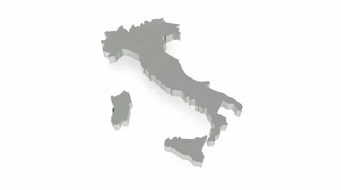 Three-dimensional map of Italy. Stock Footage 48779785