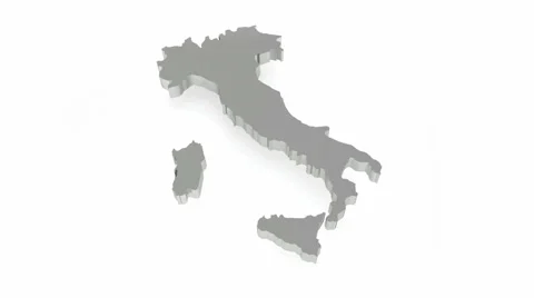 Three-dimensional map of Italy. Stock Footage 48862055