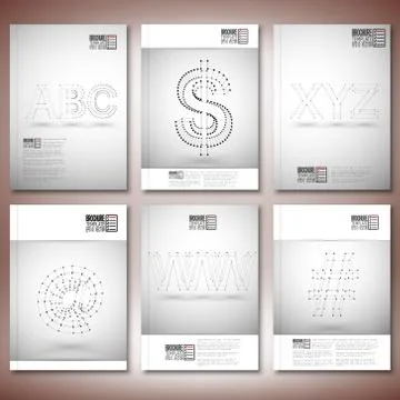 Three dimensional mesh stylish inscriptions - abc, www, xyz. Brochure, flyer or Stock Illustration
