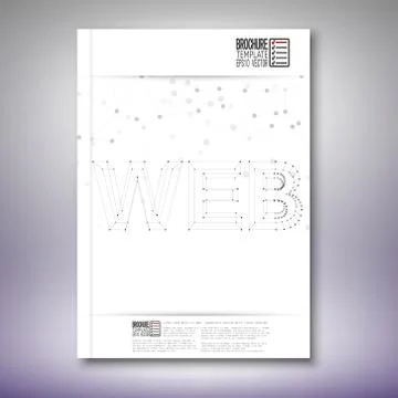Three dimensional mesh stylish word web. Brochure, flyer or report for business Stock Illustration