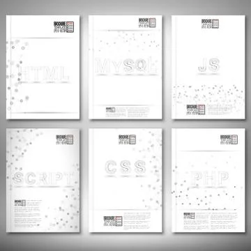 Three dimensional mesh stylish words- web, html, mysql, js, script, css, php. Ilustración de archivo