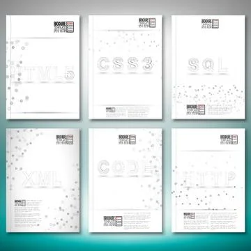 Three dimensional mesh stylish words- html5, css3, sql, xml, code, http Stock Illustration