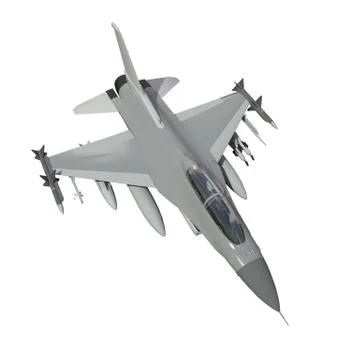 The three-dimensional model of a military aircraft of the NATO countries. Air Stock Illustration