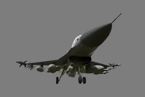 The three-dimensional model of a military aircraft of the NATO countries. Air Illustrazione stock