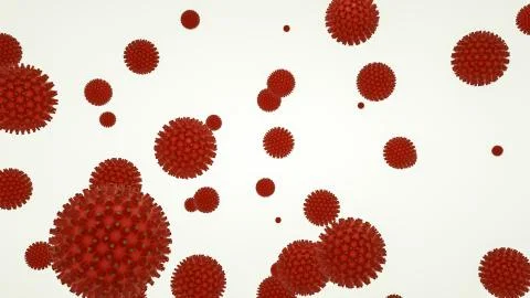 Three-dimensional model of a virus cell. coronovirus pandemic concept. 3d ren Stock Illustration