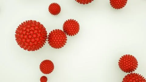 Three-dimensional model of a virus cell. coronovirus pandemic concept. 3d ren Stock Illustration
