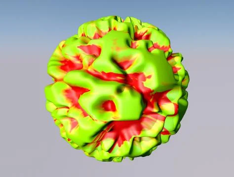 Three-dimensional model of virus or bacteria Stock Illustration