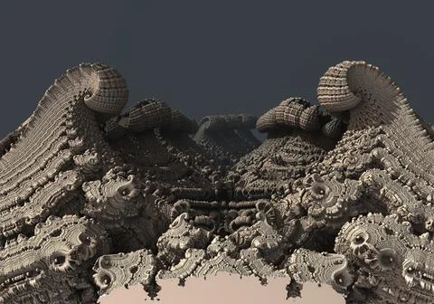 Three-dimensional Mountain Stock Illustration