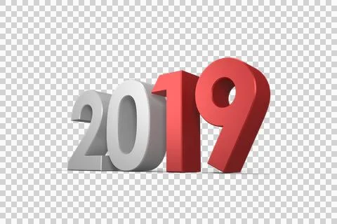 Three dimensional new year numbers Stock Photos