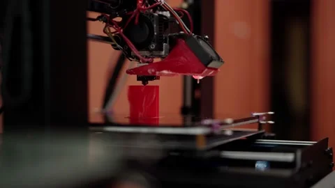 Three dimensional object created with 3d printer Stock Footage 157361708