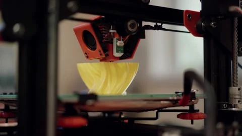 Three dimensional object created with 3d printer Stock Footage 159499882