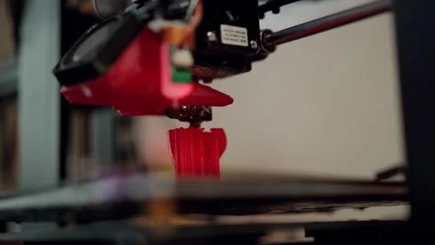 Three dimensional object created with 3d printer Stock Footage 159500179