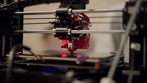 Three dimensional object created with 3d printer Stock Footage 159501047
