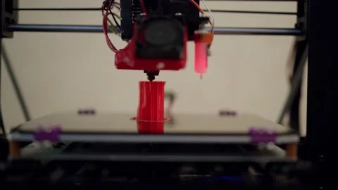 Three dimensional object created with 3d printer Stock Footage 159501082