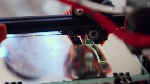 Three dimensional object created with 3d printer Stock Footage 159501135