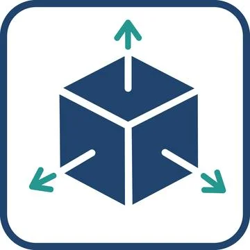 Three dimensional object data structure icon Stock Illustration