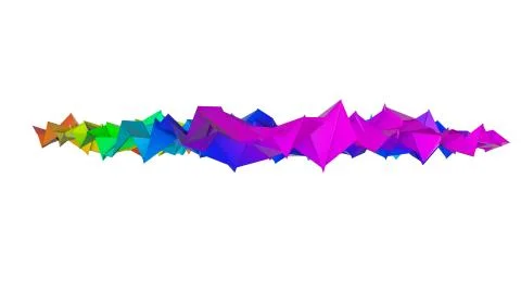 Three-dimensional plane of iridescent color. 3d render Stock Illustration