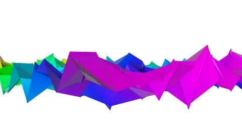 Three-dimensional plane of iridescent color. 3d render Stock Illustration
