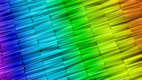 Three-dimensional plane of iridescent color. 3d render Stock Illustration