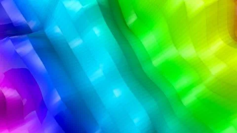 Three-dimensional plane of iridescent color. 3d render Stock Illustration