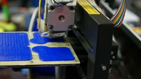 Three dimensional plastic 3d printer in laboratory Stock Footage 61281040