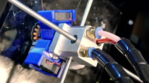 Three dimensional plastic 3d printer in laboratory Stock Footage 91164854