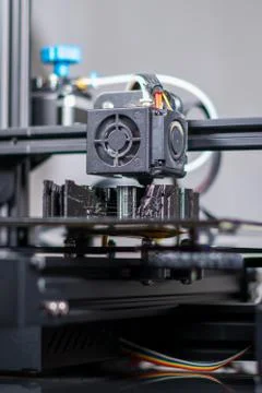 Three dimensional plastic printer during work Foto stock