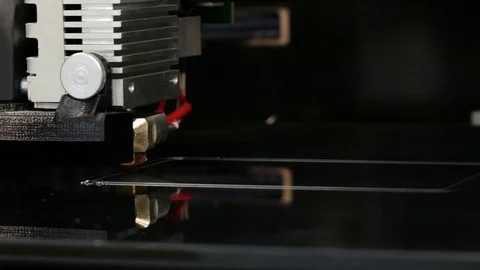Three dimensional printer. 3D printing Stock Footage 90033275