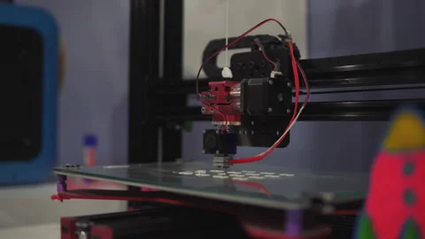 Three dimensional printer Stock Footage 89358751