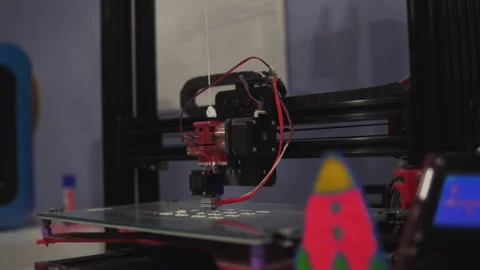 Three dimensional printer Video stock 89656351