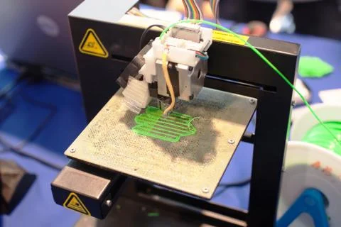 Three dimensional printing machine Stock Photos