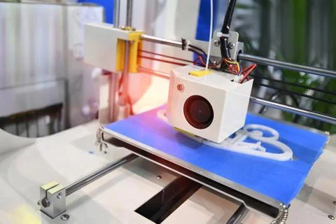 Three dimensional printing machine,3D printer. Stock Photos